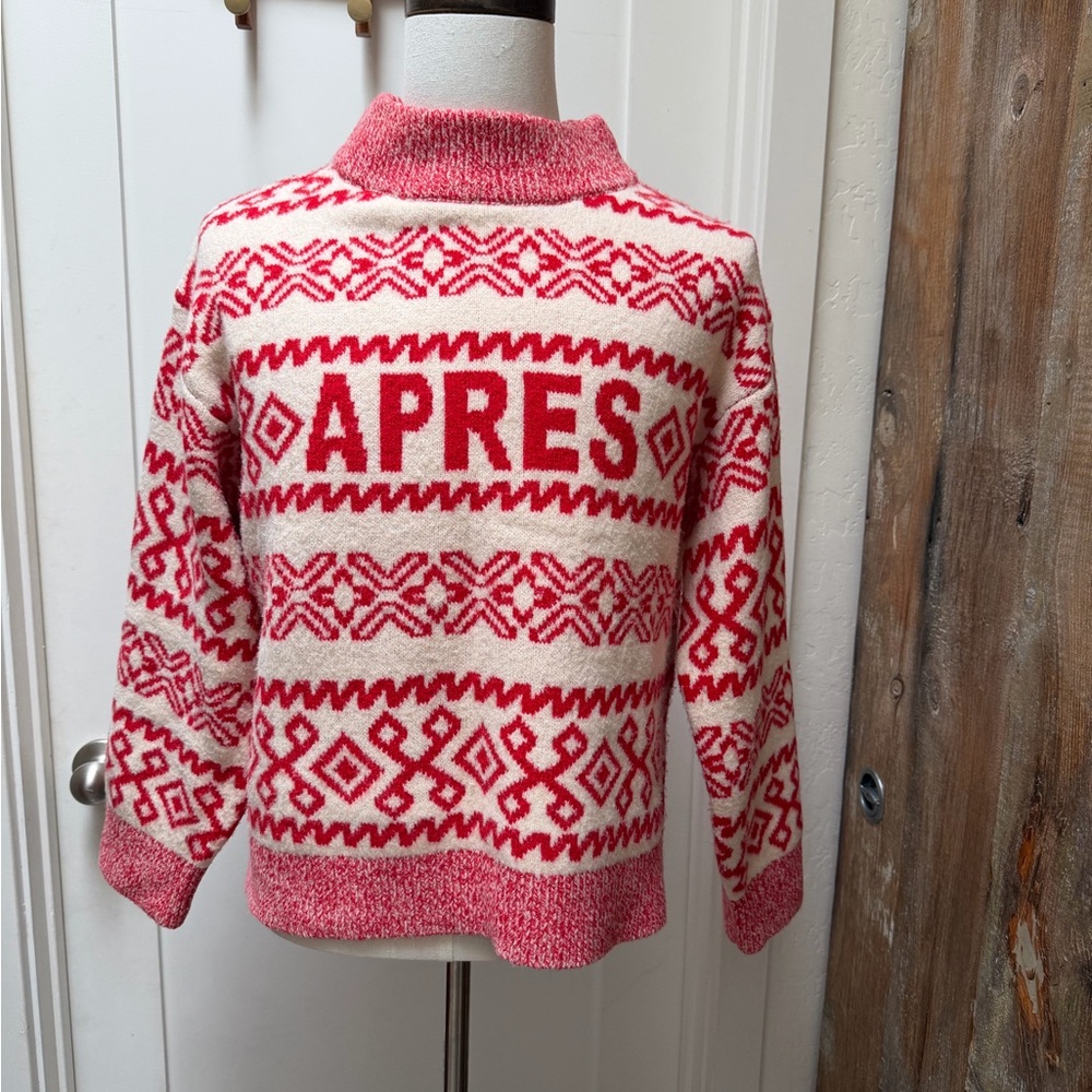 a new day Red and White Knit Sweater